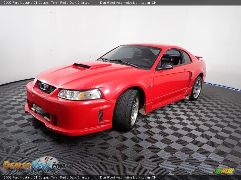 2002 Ford Mustang GT Coupe Torch Red / Dark Charcoal Photo #3