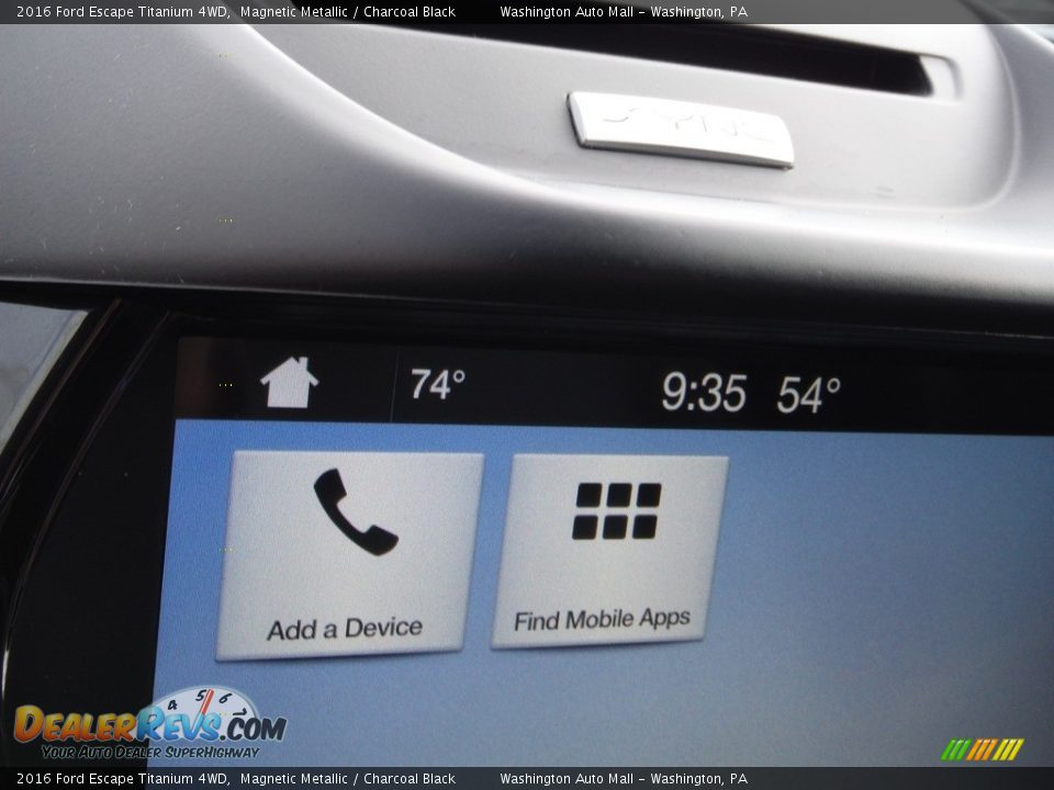 2016 Ford Escape Titanium 4WD Magnetic Metallic / Charcoal Black Photo #7