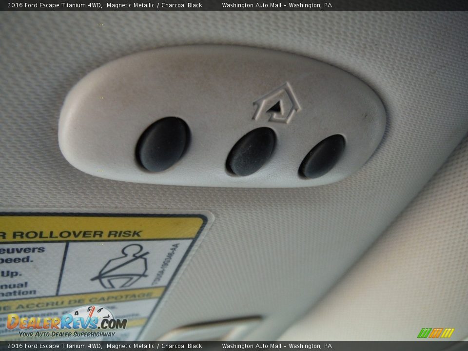 2016 Ford Escape Titanium 4WD Magnetic Metallic / Charcoal Black Photo #9