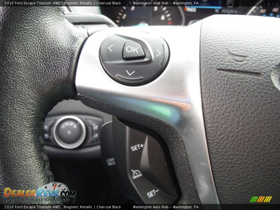 2016 Ford Escape Titanium 4WD Magnetic Metallic / Charcoal Black Photo #10