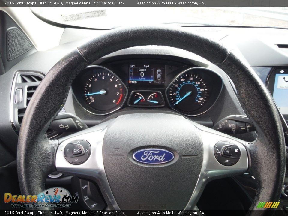 2016 Ford Escape Titanium 4WD Magnetic Metallic / Charcoal Black Photo #28