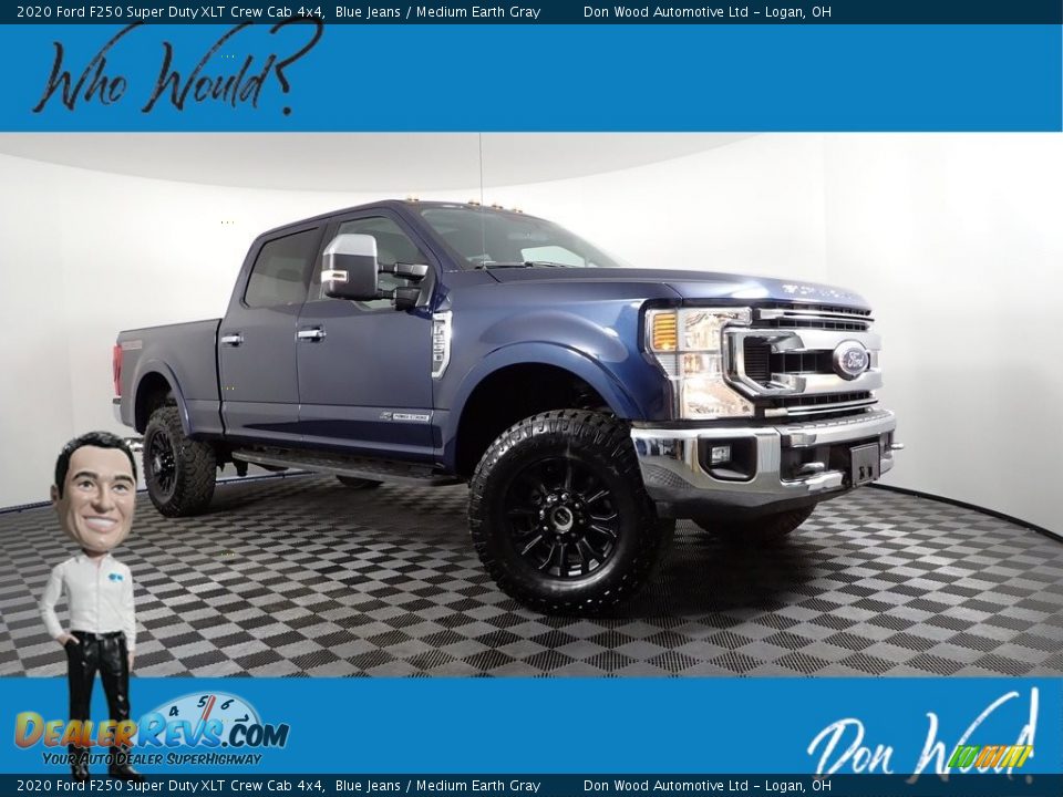 2020 Ford F250 Super Duty XLT Crew Cab 4x4 Blue Jeans / Medium Earth Gray Photo #1