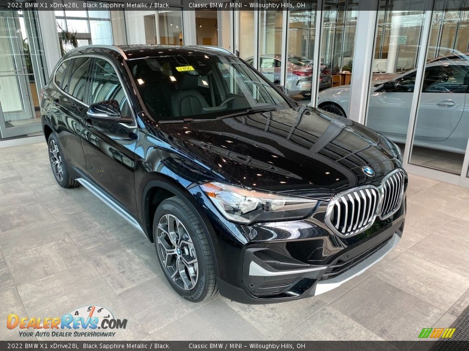 2022 BMW X1 xDrive28i Black Sapphire Metallic / Black Photo #1