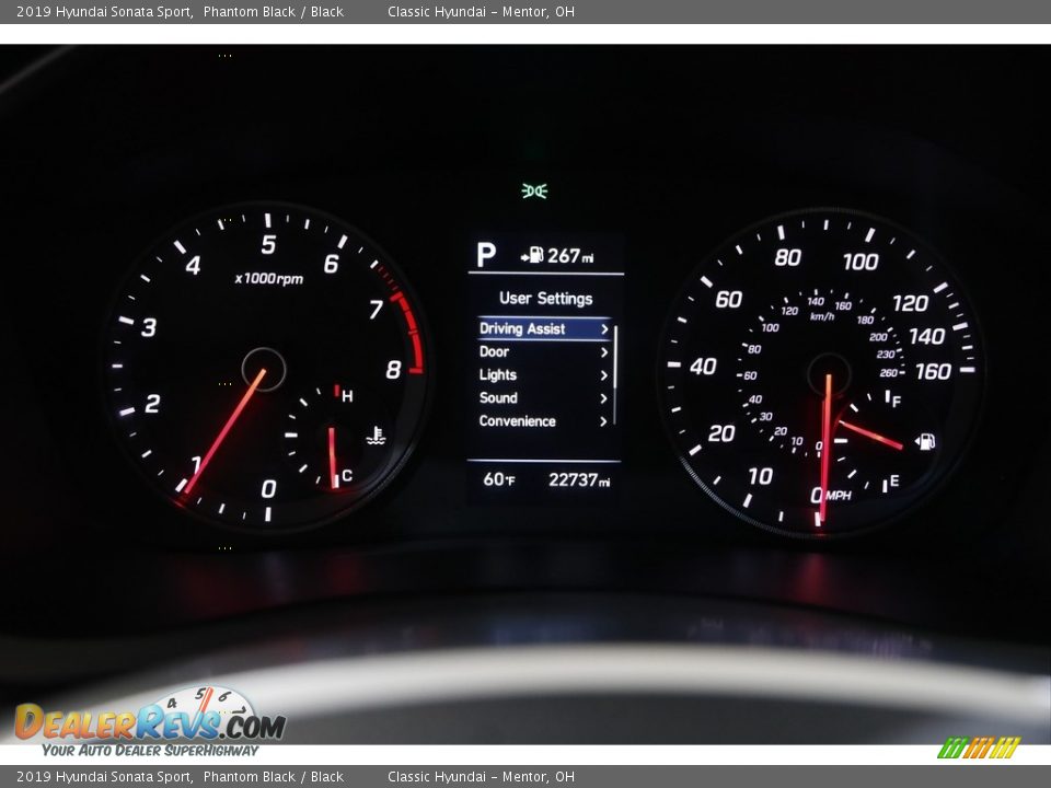 2019 Hyundai Sonata Sport Phantom Black / Black Photo #8