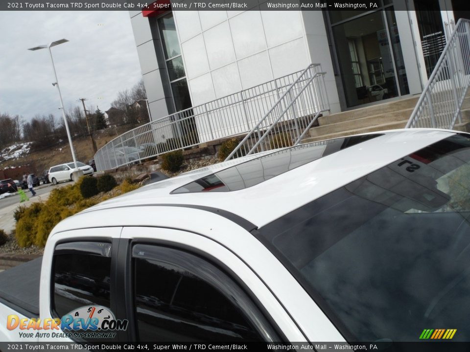 2021 Toyota Tacoma TRD Sport Double Cab 4x4 Super White / TRD Cement/Black Photo #12