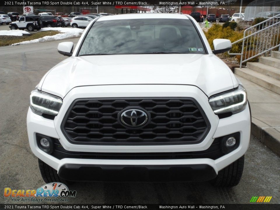 2021 Toyota Tacoma TRD Sport Double Cab 4x4 Super White / TRD Cement/Black Photo #13