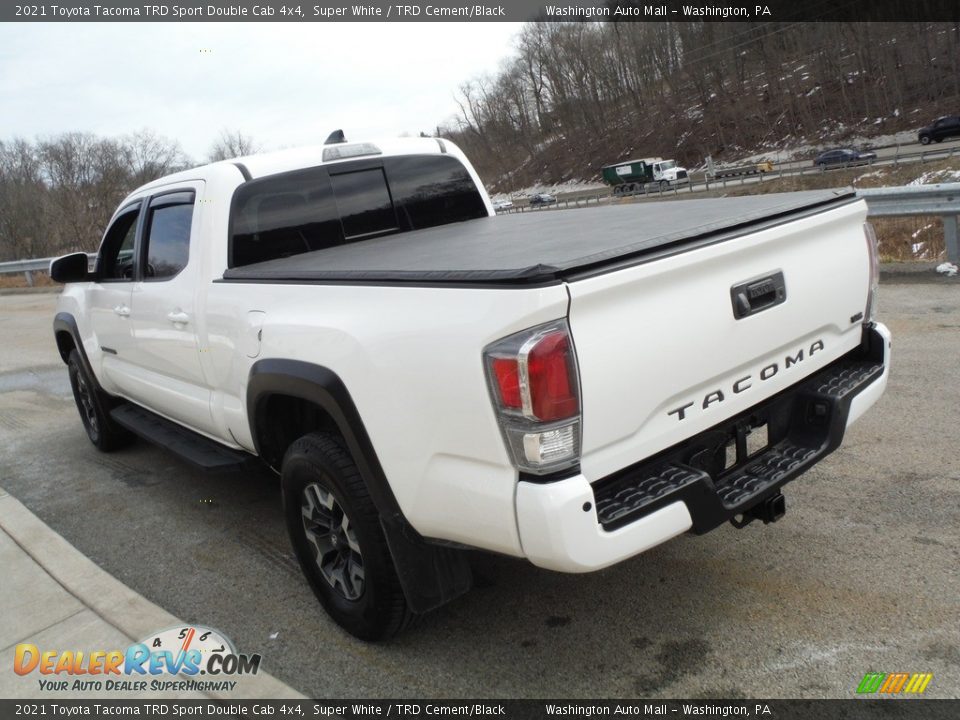 2021 Toyota Tacoma TRD Sport Double Cab 4x4 Super White / TRD Cement/Black Photo #16