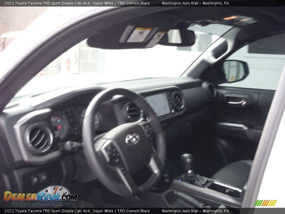 2021 Toyota Tacoma TRD Sport Double Cab 4x4 Super White / TRD Cement/Black Photo #23
