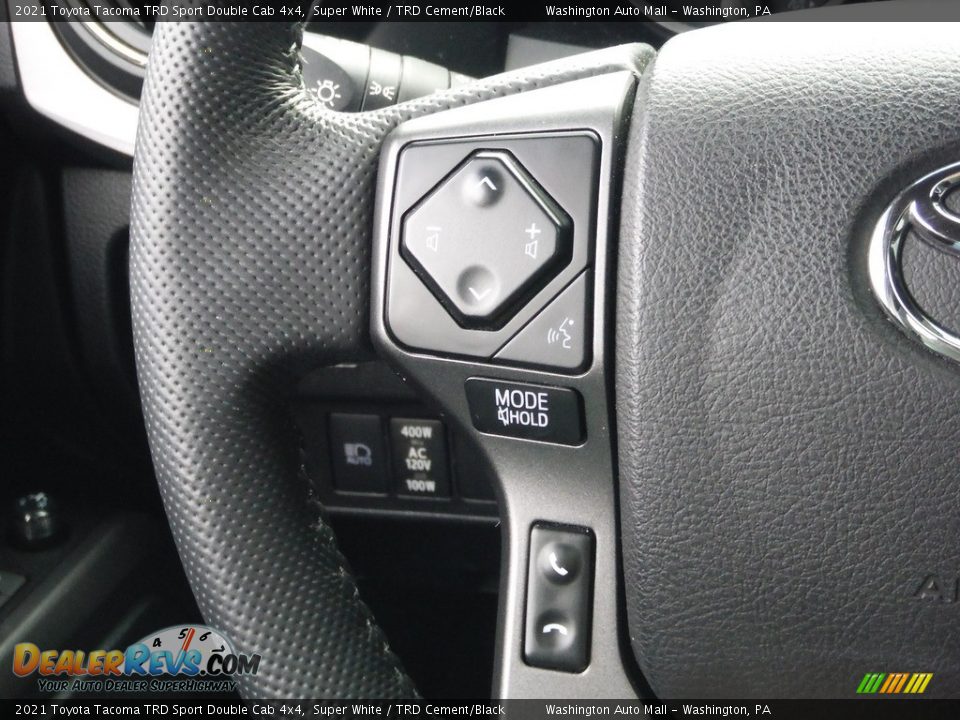 2021 Toyota Tacoma TRD Sport Double Cab 4x4 Super White / TRD Cement/Black Photo #31