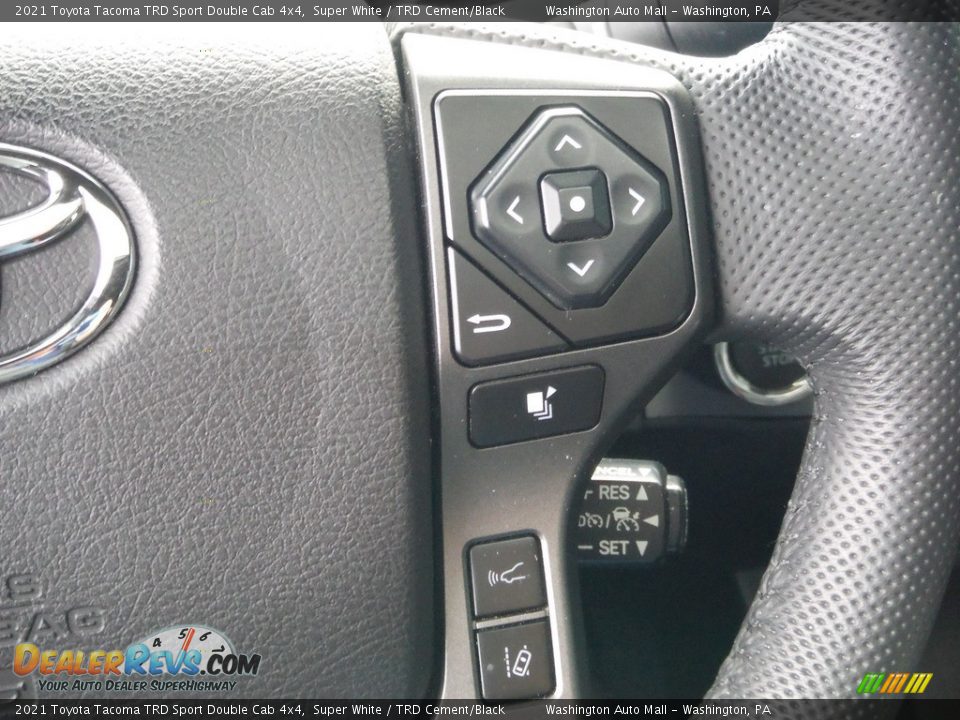 2021 Toyota Tacoma TRD Sport Double Cab 4x4 Super White / TRD Cement/Black Photo #32