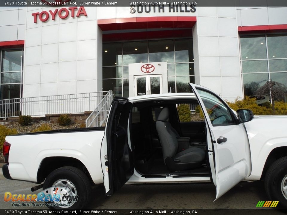 2020 Toyota Tacoma SR Access Cab 4x4 Super White / Cement Photo #3