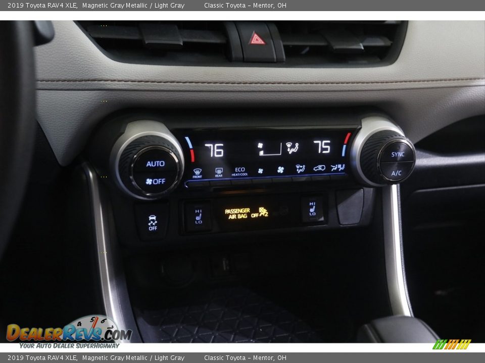 2019 Toyota RAV4 XLE Magnetic Gray Metallic / Light Gray Photo #12