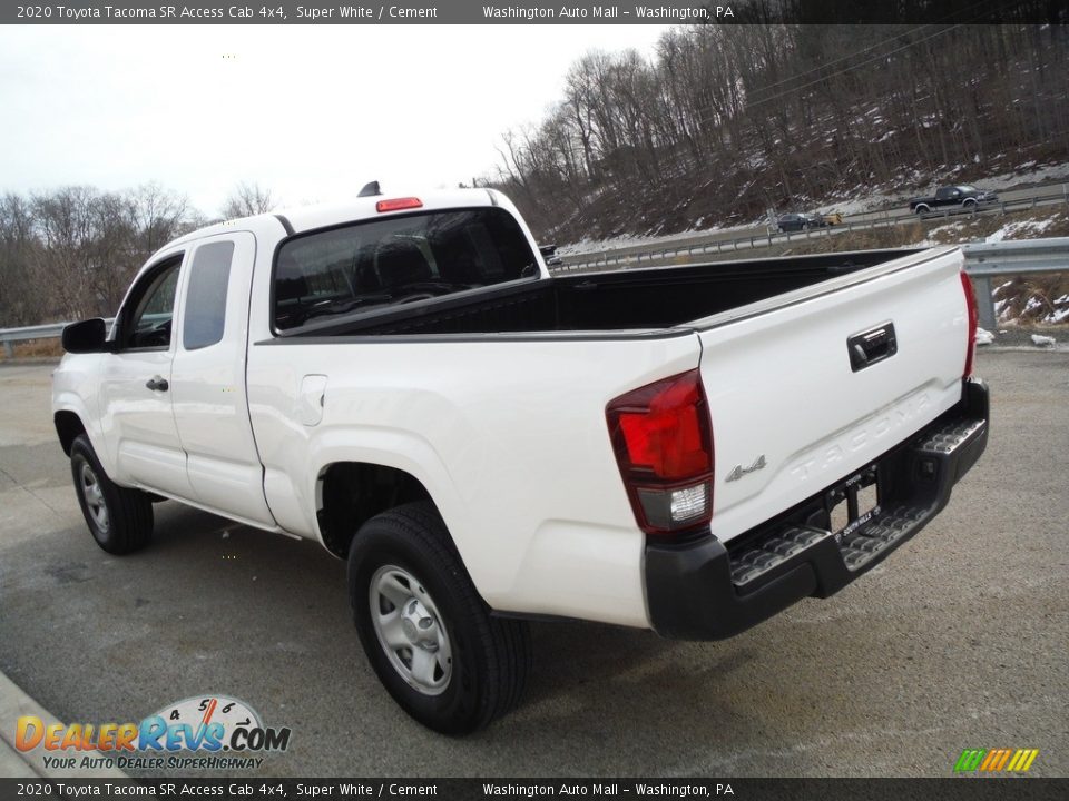 2020 Toyota Tacoma SR Access Cab 4x4 Super White / Cement Photo #16