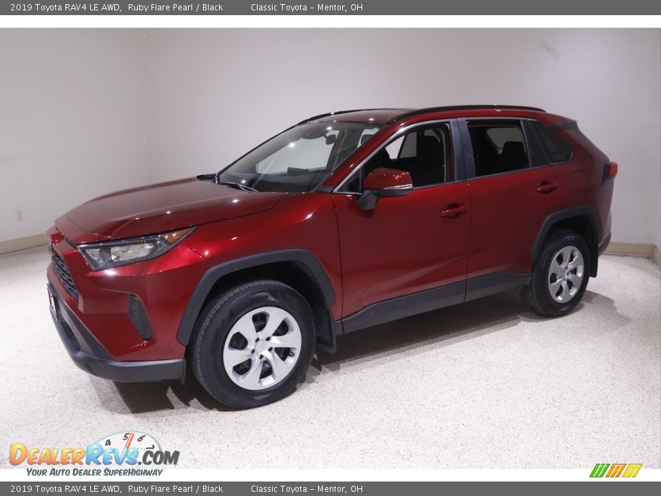 2019 Toyota RAV4 LE AWD Ruby Flare Pearl / Black Photo #3