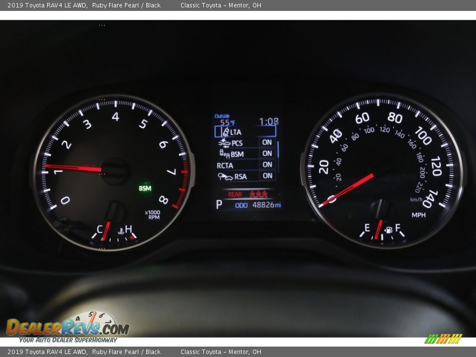 2019 Toyota RAV4 LE AWD Ruby Flare Pearl / Black Photo #8