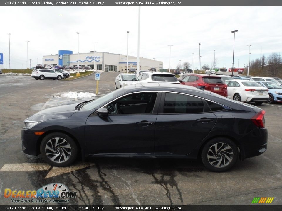 2017 Honda Civic EX Sedan Modern Steel Metallic / Gray Photo #6