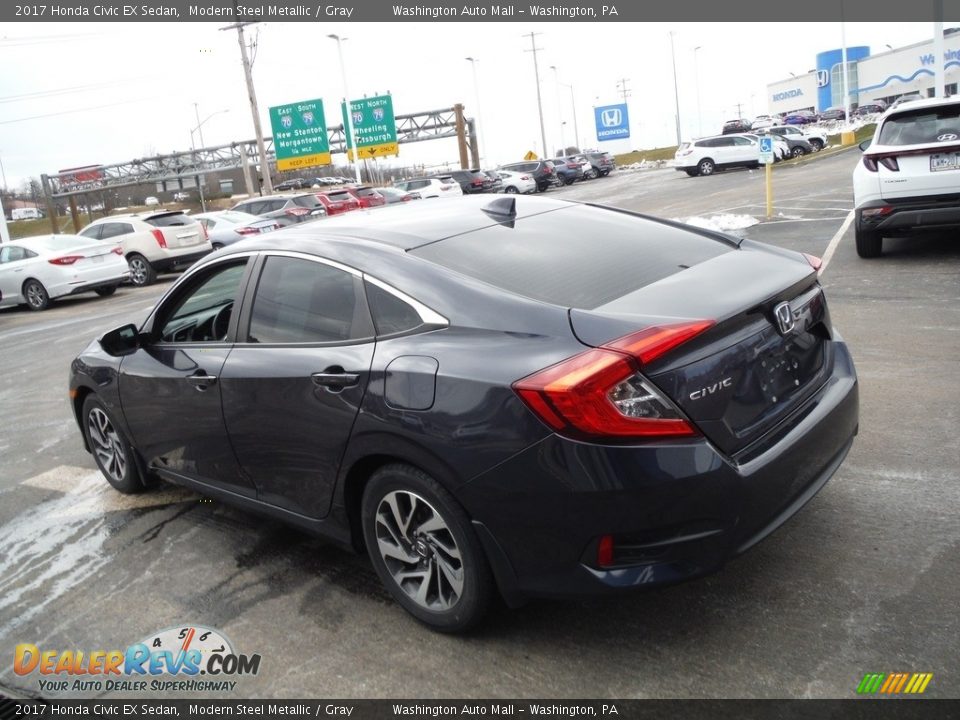 2017 Honda Civic EX Sedan Modern Steel Metallic / Gray Photo #7