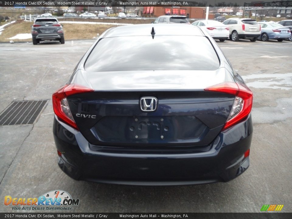 2017 Honda Civic EX Sedan Modern Steel Metallic / Gray Photo #8