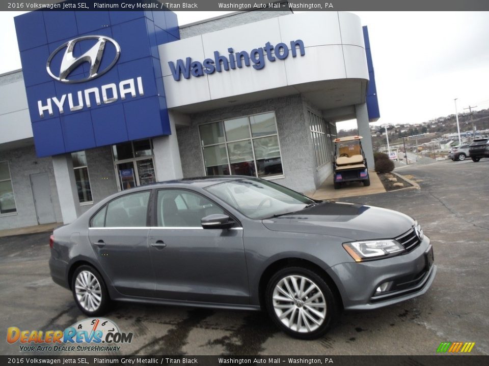 2016 Volkswagen Jetta SEL Platinum Grey Metallic / Titan Black Photo #2