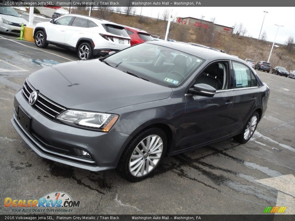 2016 Volkswagen Jetta SEL Platinum Grey Metallic / Titan Black Photo #6