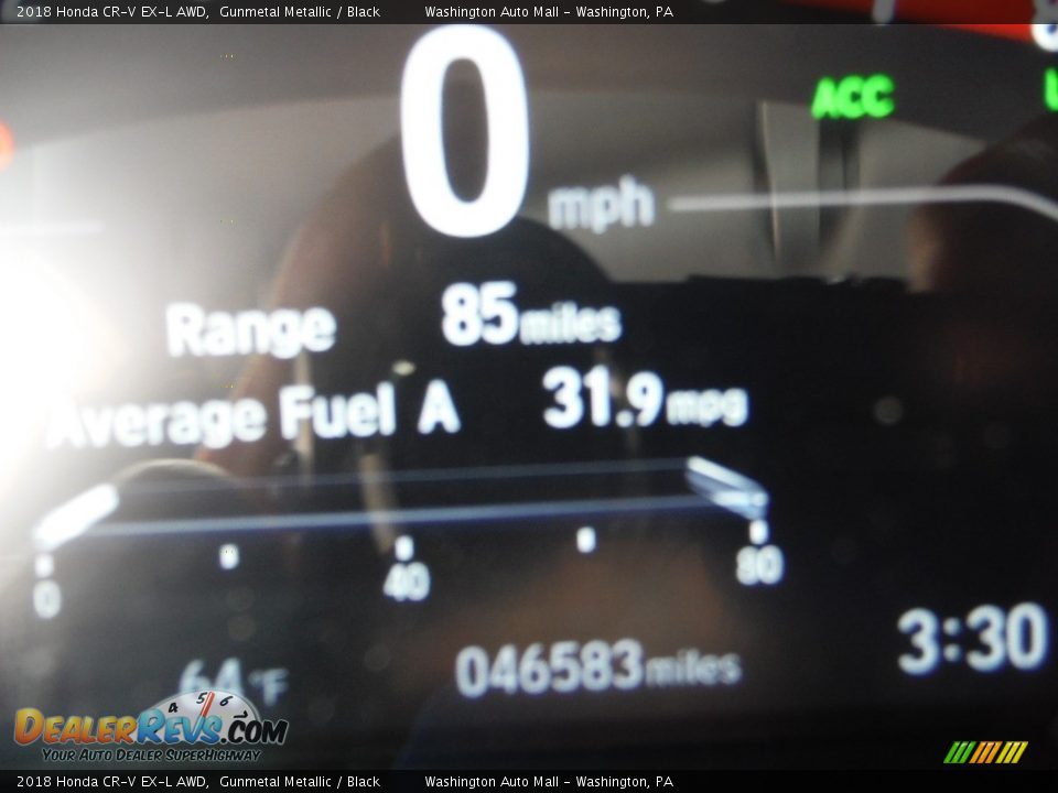 2018 Honda CR-V EX-L AWD Gunmetal Metallic / Black Photo #36