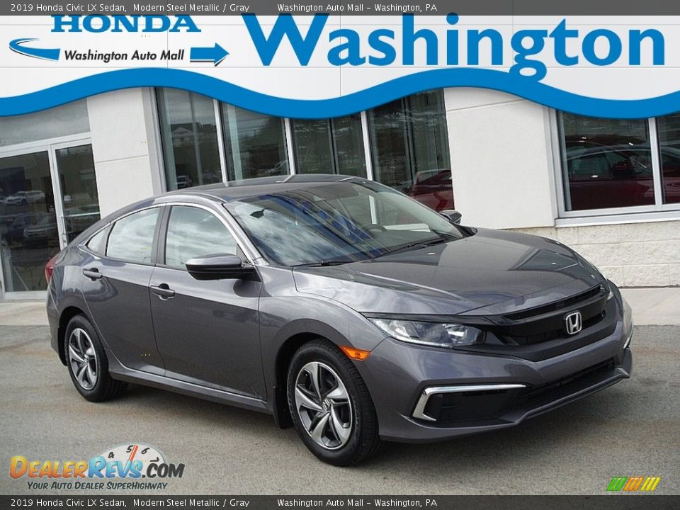 2019 Honda Civic LX Sedan Modern Steel Metallic / Gray Photo #1