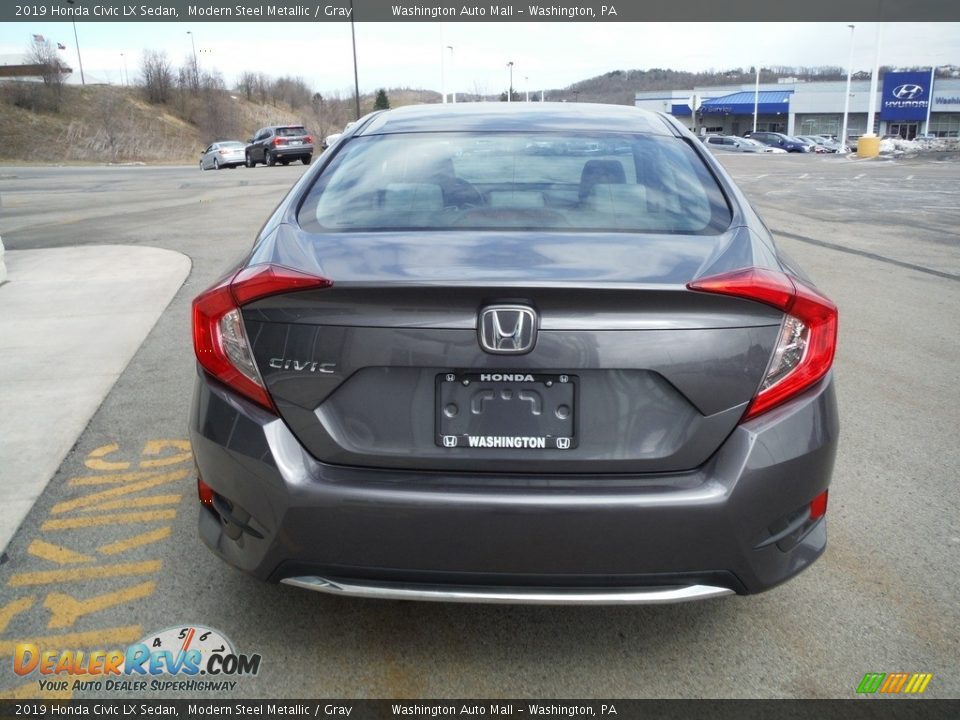 2019 Honda Civic LX Sedan Modern Steel Metallic / Gray Photo #7