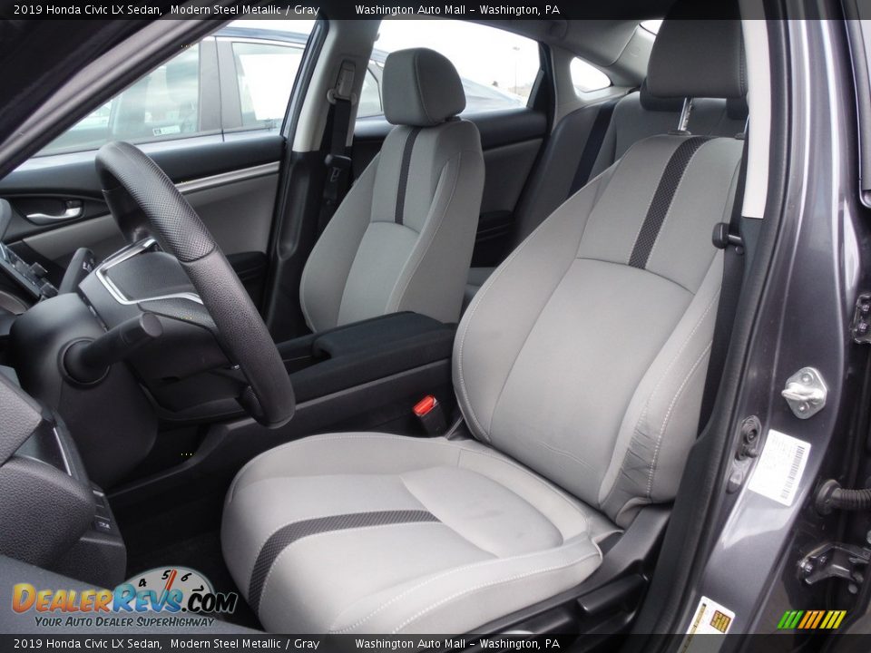 2019 Honda Civic LX Sedan Modern Steel Metallic / Gray Photo #10
