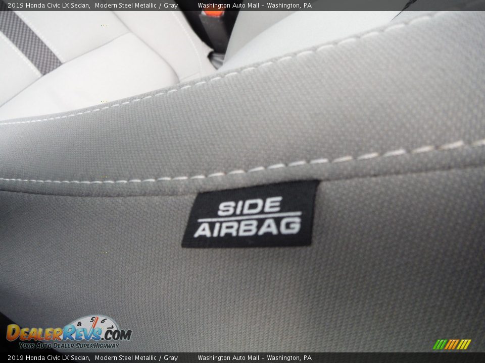 2019 Honda Civic LX Sedan Modern Steel Metallic / Gray Photo #11