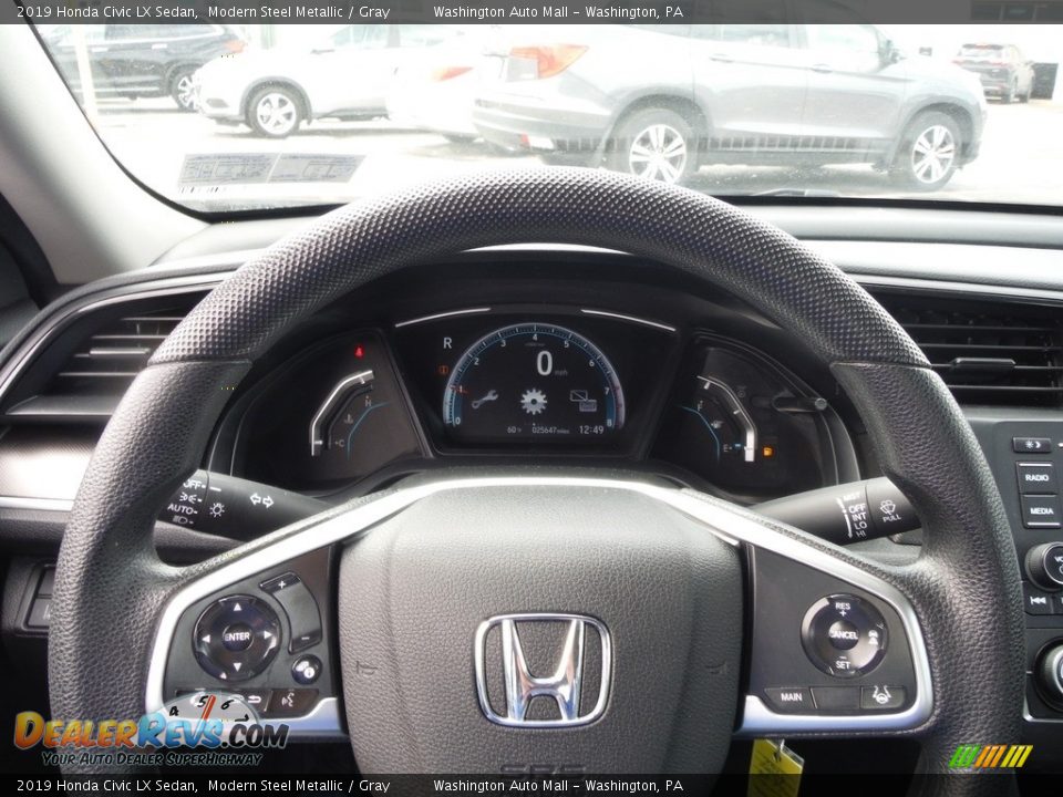 2019 Honda Civic LX Sedan Modern Steel Metallic / Gray Photo #20