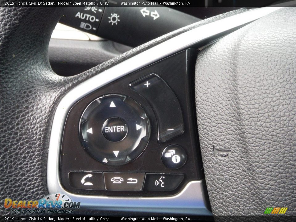 2019 Honda Civic LX Sedan Modern Steel Metallic / Gray Photo #21