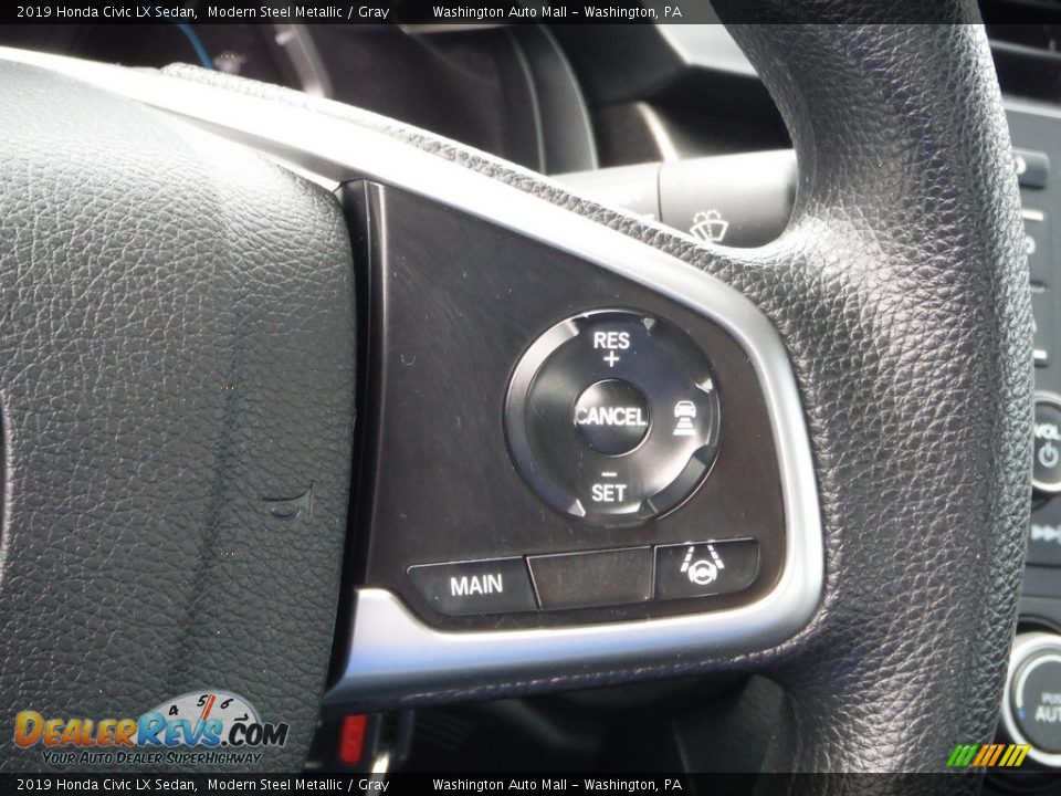 2019 Honda Civic LX Sedan Modern Steel Metallic / Gray Photo #22