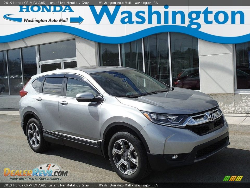 2019 Honda CR-V EX AWD Lunar Silver Metallic / Gray Photo #1