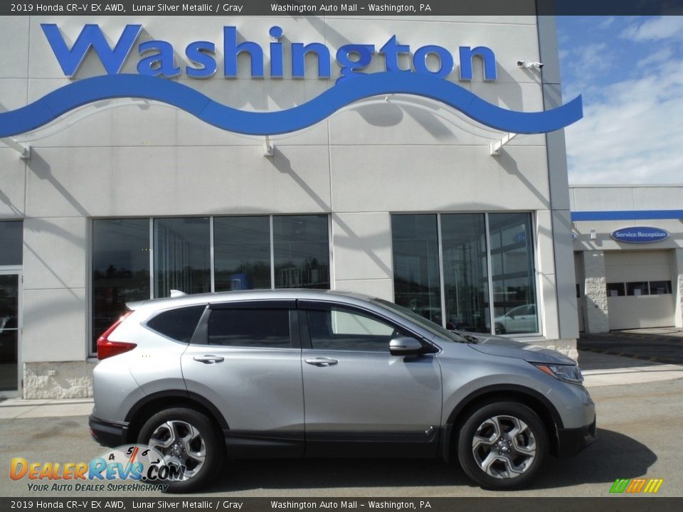 2019 Honda CR-V EX AWD Lunar Silver Metallic / Gray Photo #2