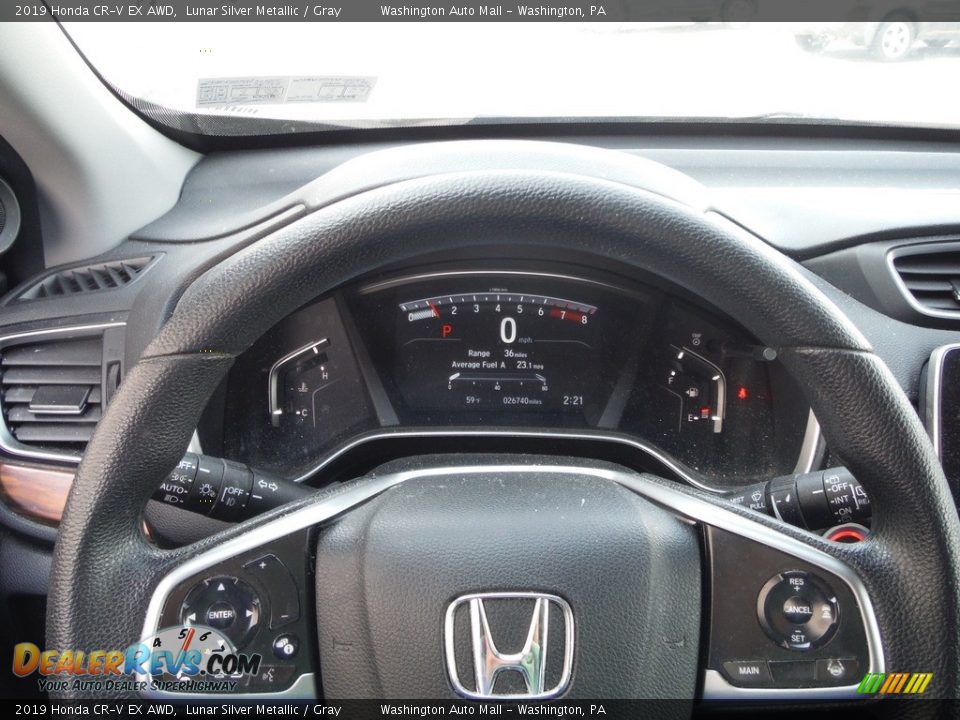2019 Honda CR-V EX AWD Lunar Silver Metallic / Gray Photo #20