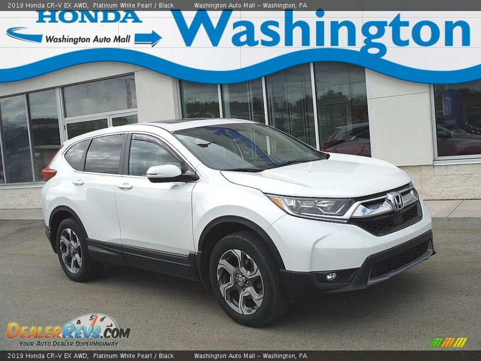 2019 Honda CR-V EX AWD Platinum White Pearl / Black Photo #1
