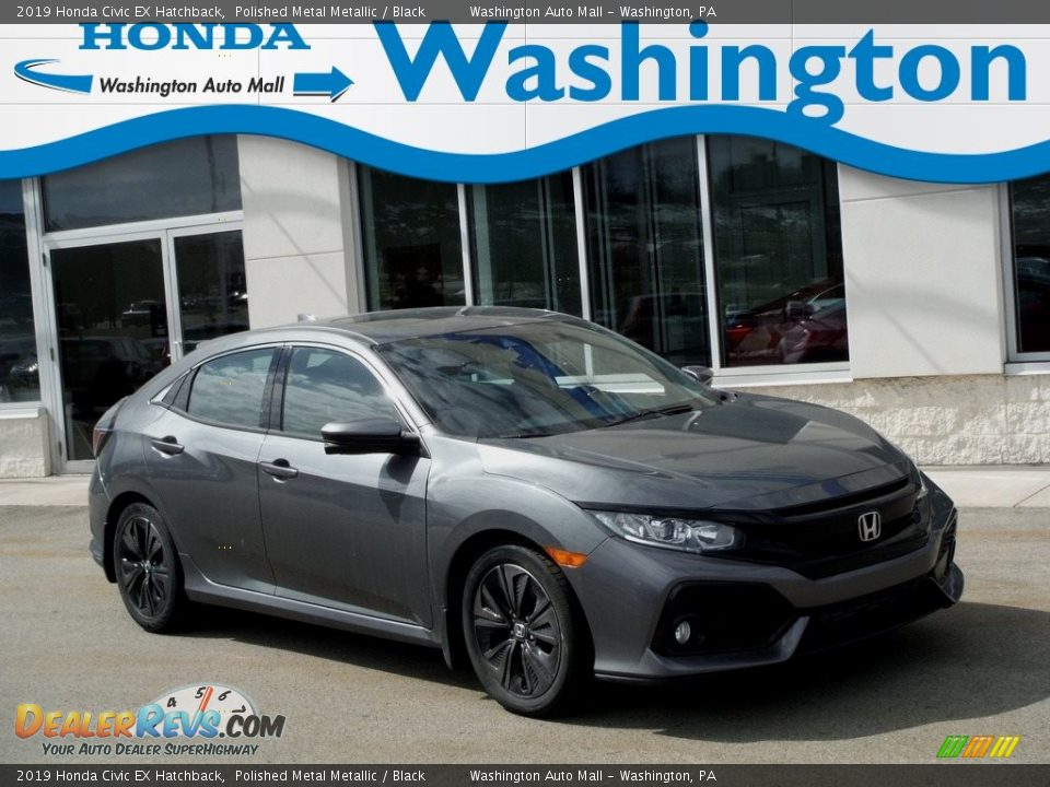 2019 Honda Civic EX Hatchback Polished Metal Metallic / Black Photo #1