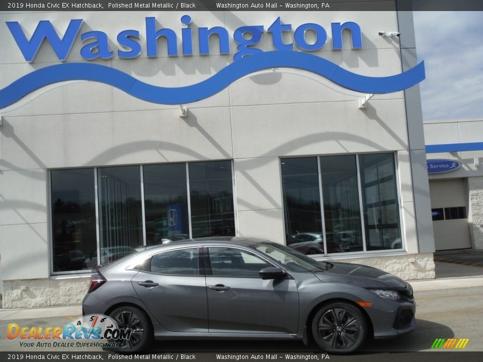 2019 Honda Civic EX Hatchback Polished Metal Metallic / Black Photo #2