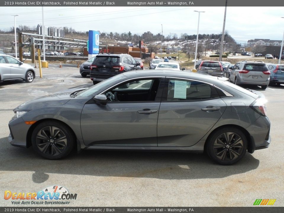 2019 Honda Civic EX Hatchback Polished Metal Metallic / Black Photo #6