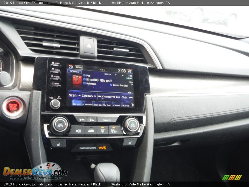 2019 Honda Civic EX Hatchback Polished Metal Metallic / Black Photo #16