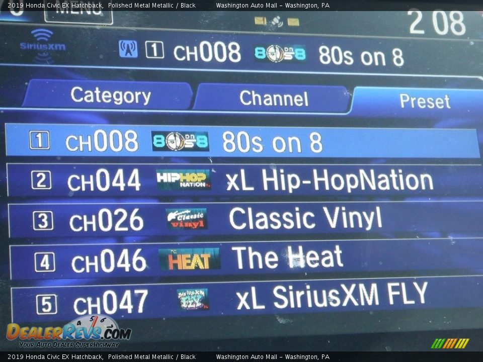 2019 Honda Civic EX Hatchback Polished Metal Metallic / Black Photo #18