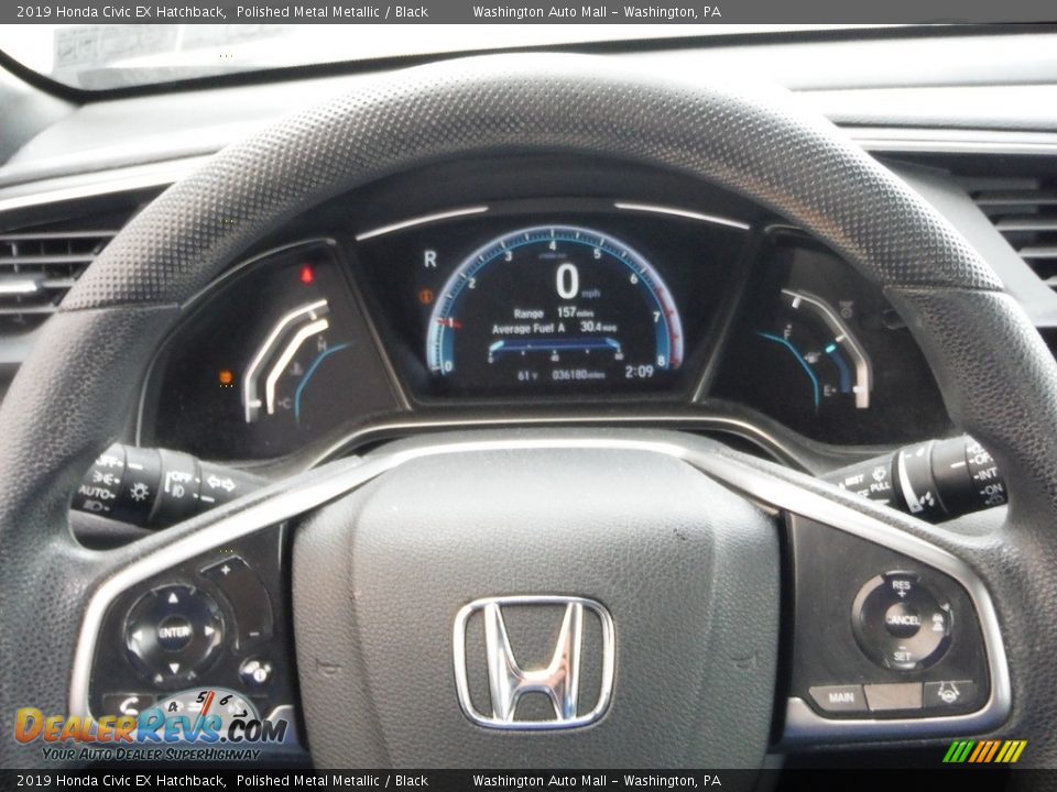 2019 Honda Civic EX Hatchback Polished Metal Metallic / Black Photo #21