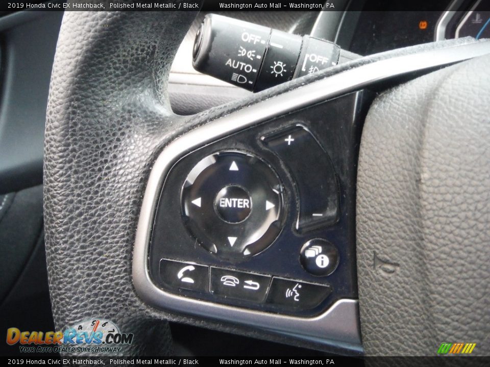 2019 Honda Civic EX Hatchback Polished Metal Metallic / Black Photo #22