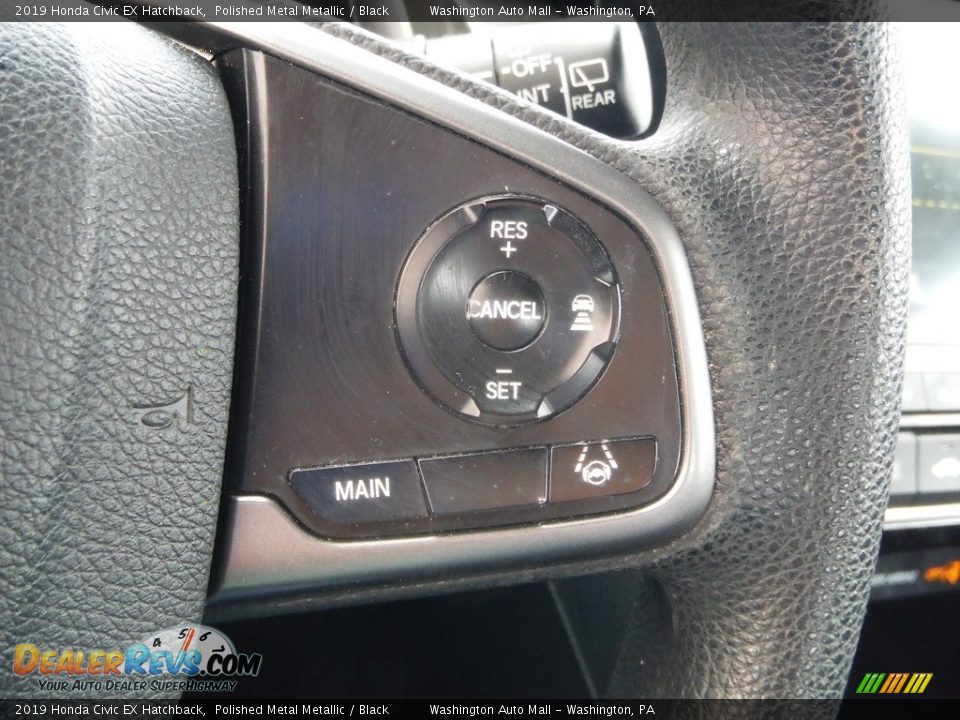 2019 Honda Civic EX Hatchback Polished Metal Metallic / Black Photo #23