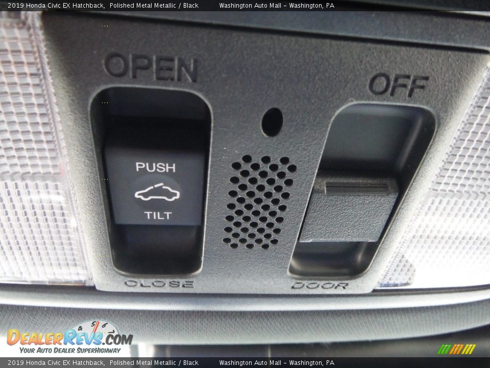 2019 Honda Civic EX Hatchback Polished Metal Metallic / Black Photo #25