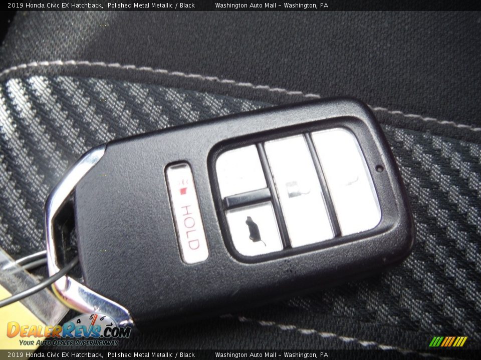 2019 Honda Civic EX Hatchback Polished Metal Metallic / Black Photo #30