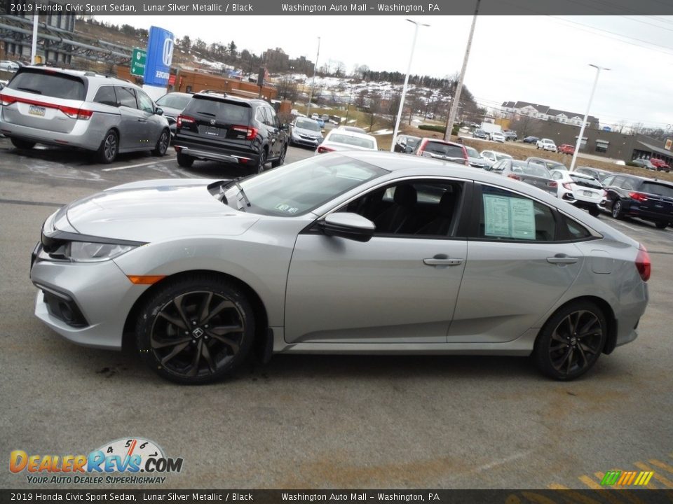2019 Honda Civic Sport Sedan Lunar Silver Metallic / Black Photo #6