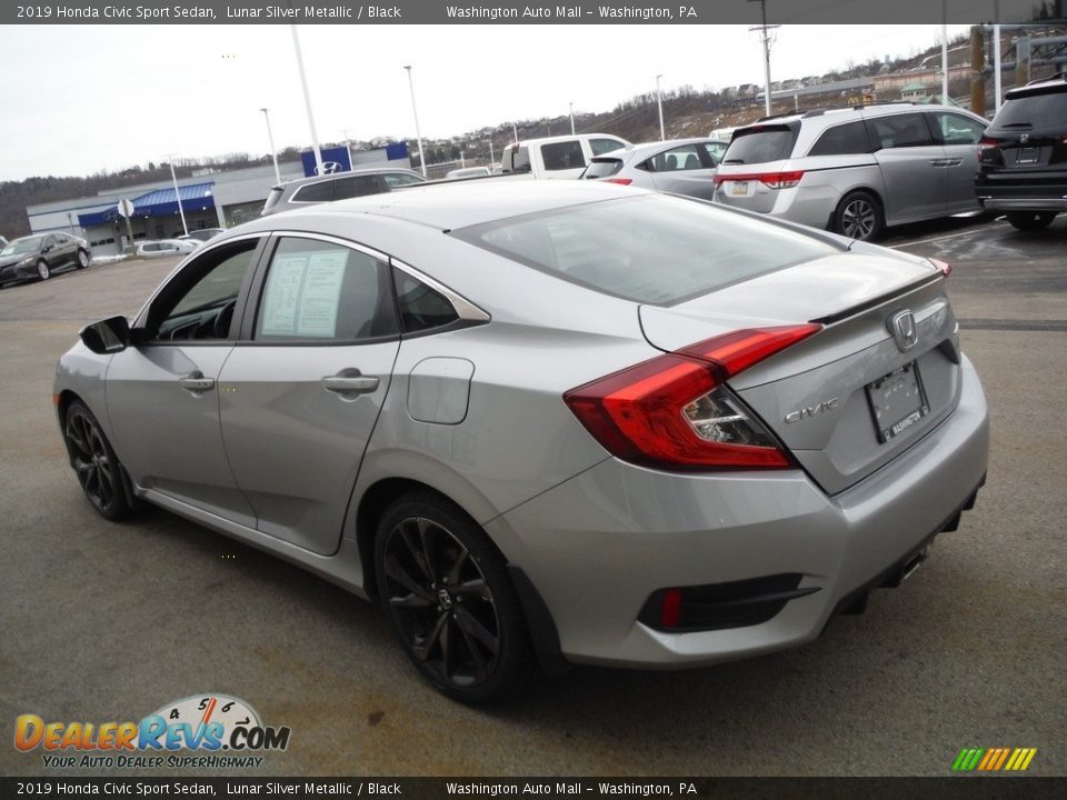 2019 Honda Civic Sport Sedan Lunar Silver Metallic / Black Photo #7