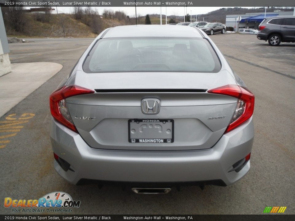 2019 Honda Civic Sport Sedan Lunar Silver Metallic / Black Photo #8