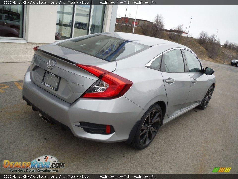 2019 Honda Civic Sport Sedan Lunar Silver Metallic / Black Photo #9